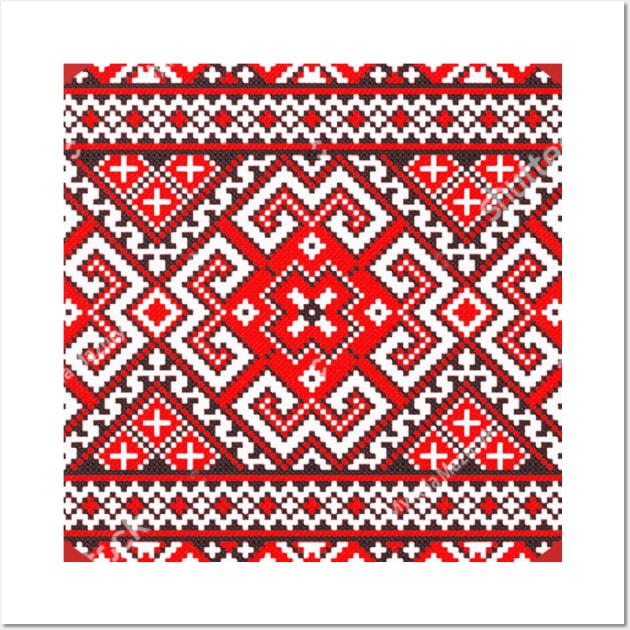 Slavic ethnic pattern Wall Art by artbyluko